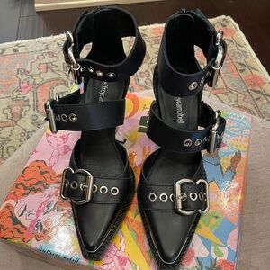 Jeffrey Campbell Black Buckle Strap Heels